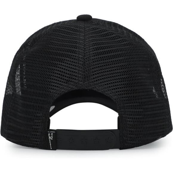 Black mesh trucker hat for women pearl star snapback adjustable baseball cap - Picture 6 of 7